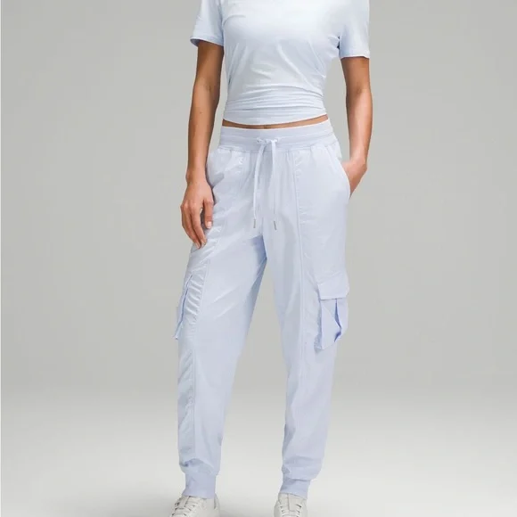 Lululemon Dance Studio Relaxed Fit Mid Rise Cargo Joggers Windmill Size 8 - Picture 2 of 11